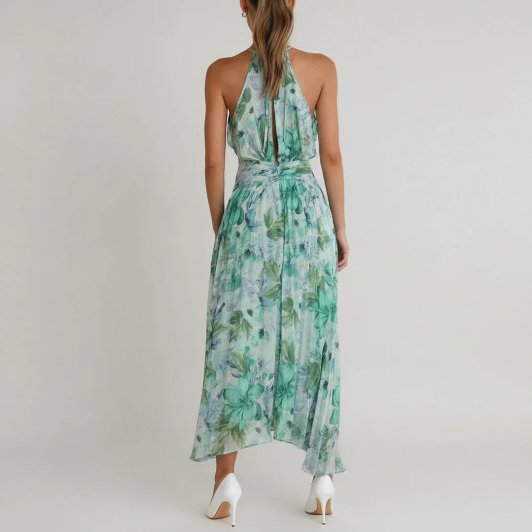 Women's Floral Maxi Dress A-Line Style