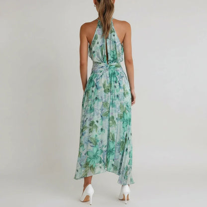 Women's Floral Maxi Dress A-Line Style