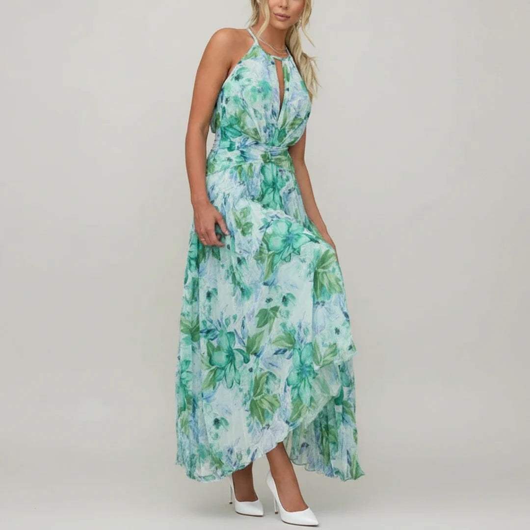 Women's Floral Maxi Dress A-Line Style