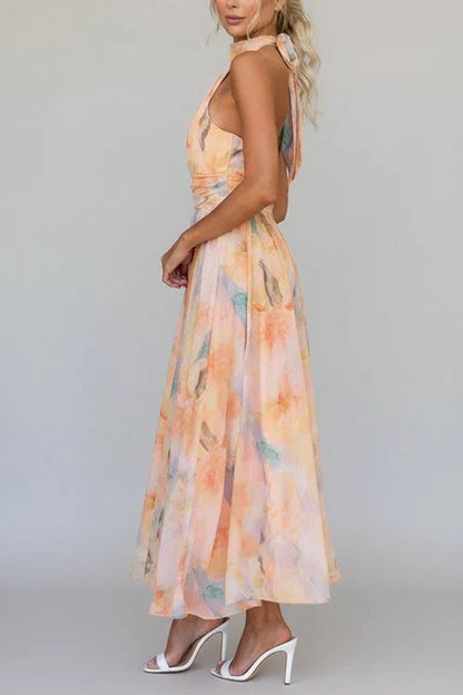 Women's Floral Maxi Dress A-Line