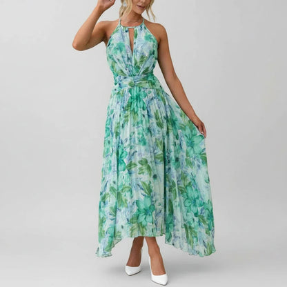 Women's Floral Maxi Dress A-Line Style
