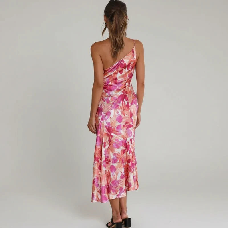 Women's Midi A-Line Dress Floral Print