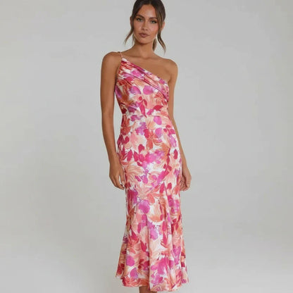 Women's Midi A-Line Dress Floral Print - Vonnera