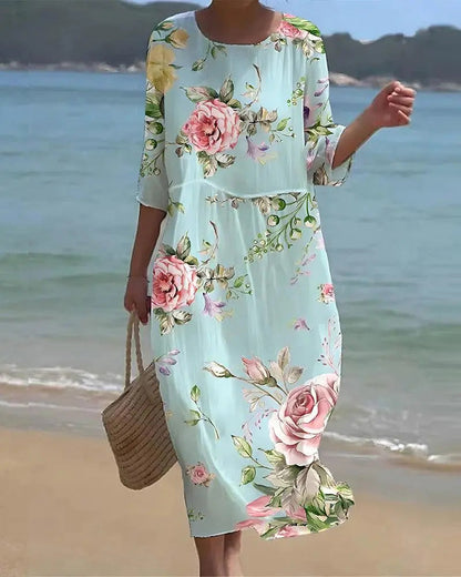 Women's Floral Dress Elegant Fit - Vonnera