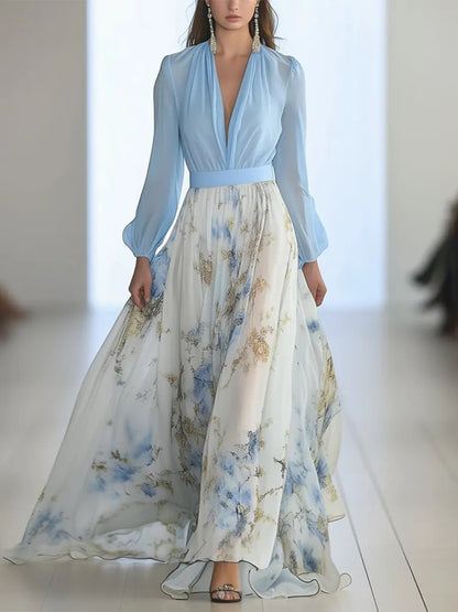 Women's Floral Maxi Dress Elegant Fit - Vonnera