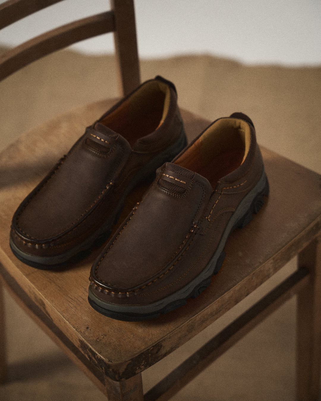 Men's Slip-On Loafers Casual Round Toe