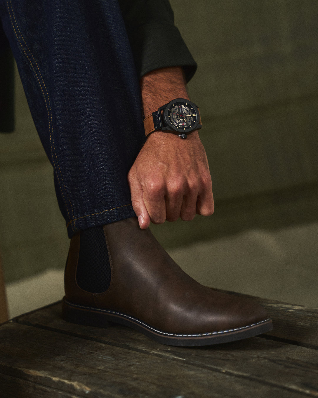 Men's Ankle Boots Elastic Sides