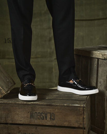 Men's Slip-On Loafers Textured Upper