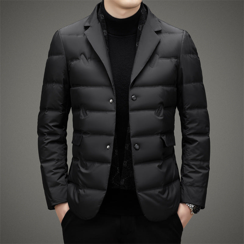 Men's Down Jacket Insulated Waterproof Black - Vonnera