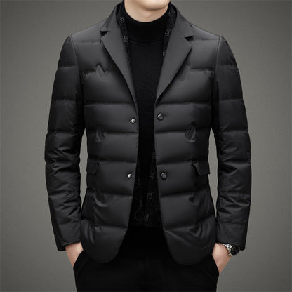 Men's Down Jacket Insulated Waterproof Black - Vonnera