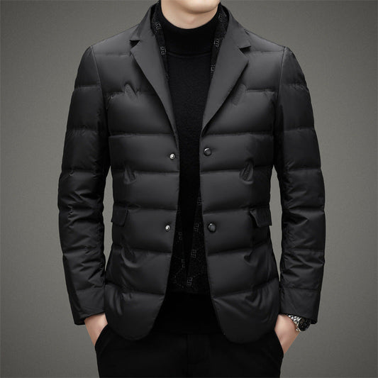 Men's Down Jacket Insulated Waterproof Black - Vonnera