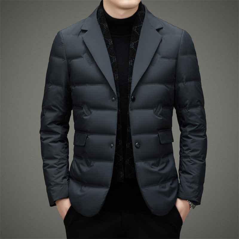 Men's Down Jacket Insulated Waterproof Black