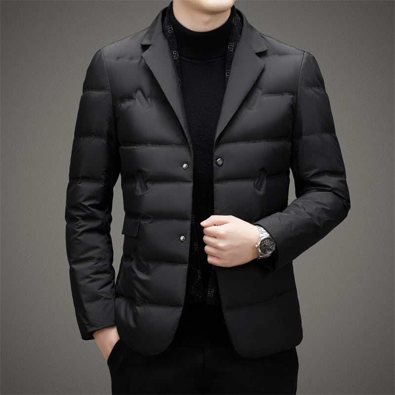 Men's Down Jacket Insulated Waterproof Black