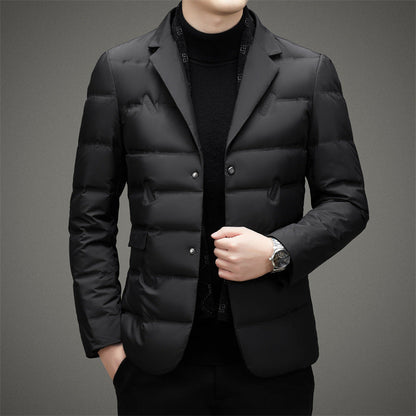 Men's Down Jacket Insulated Waterproof Black