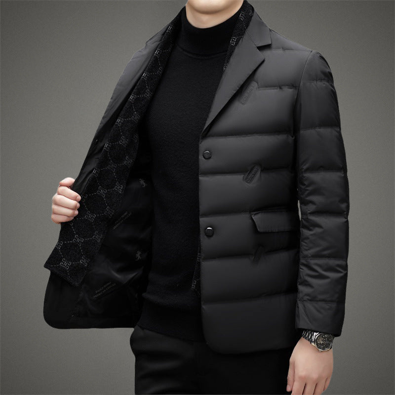 Men's Down Jacket Insulated Waterproof Black
