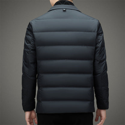 Men's Down Jacket Insulated Waterproof Black