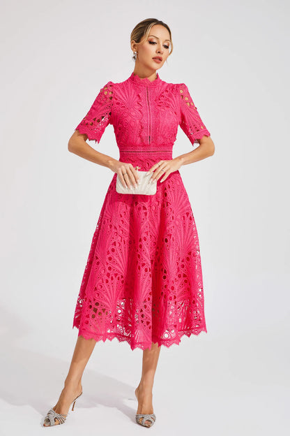 Aviana Women's Lace Midi Dress - Vonnera