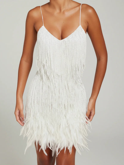 Women's Fringe Mini Cocktail Dress