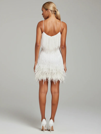 Women's Fringe Mini Cocktail Dress