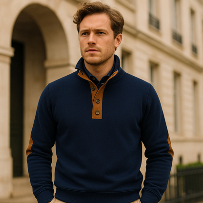 Men's Oxford Quarter Zip Sweater