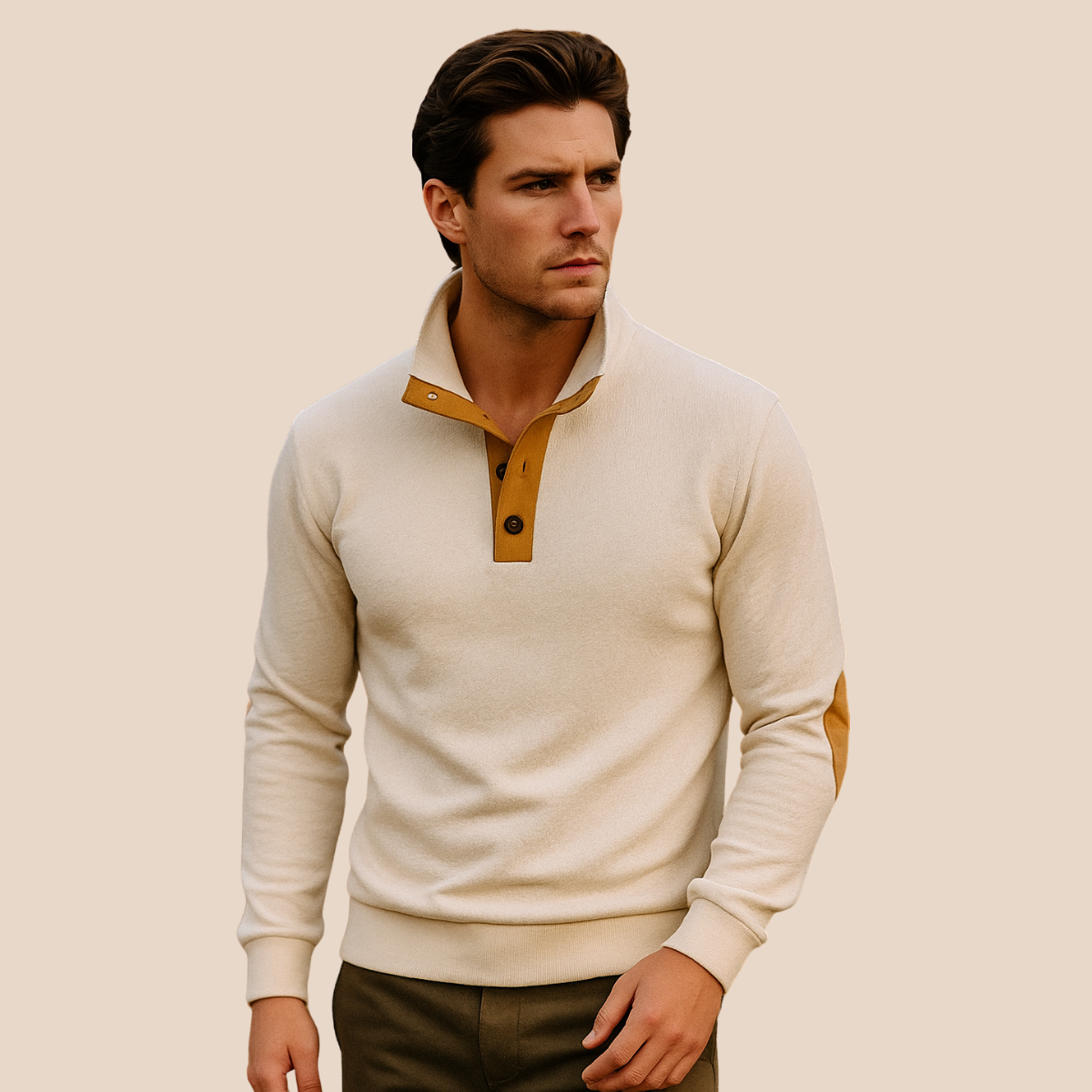 Men's Oxford Quarter Zip Sweater