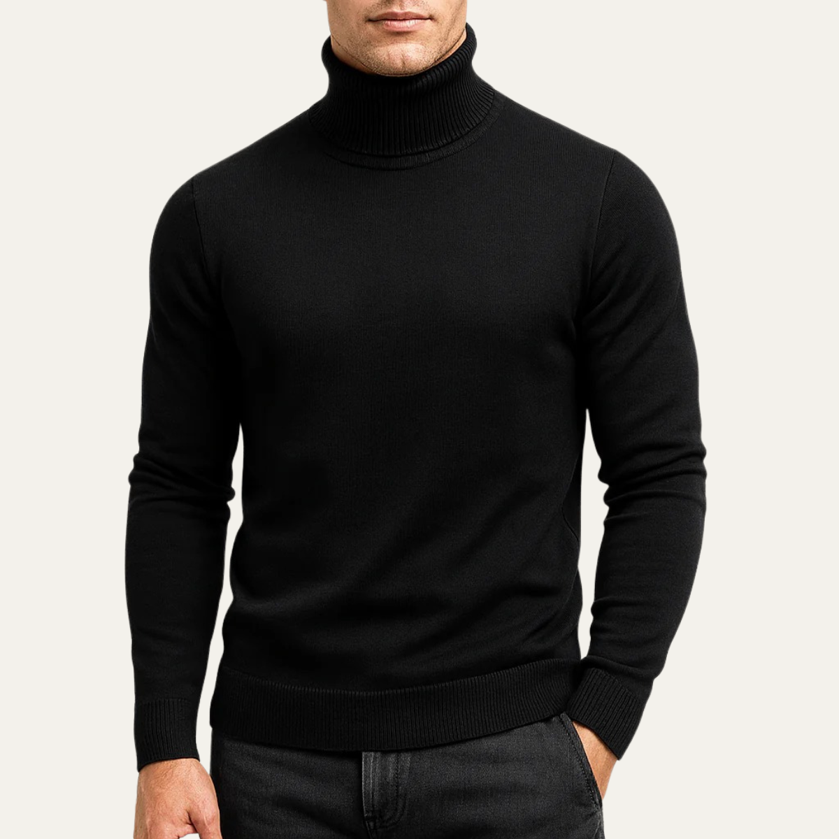 Men's Classic Turtleneck Knit Sweater