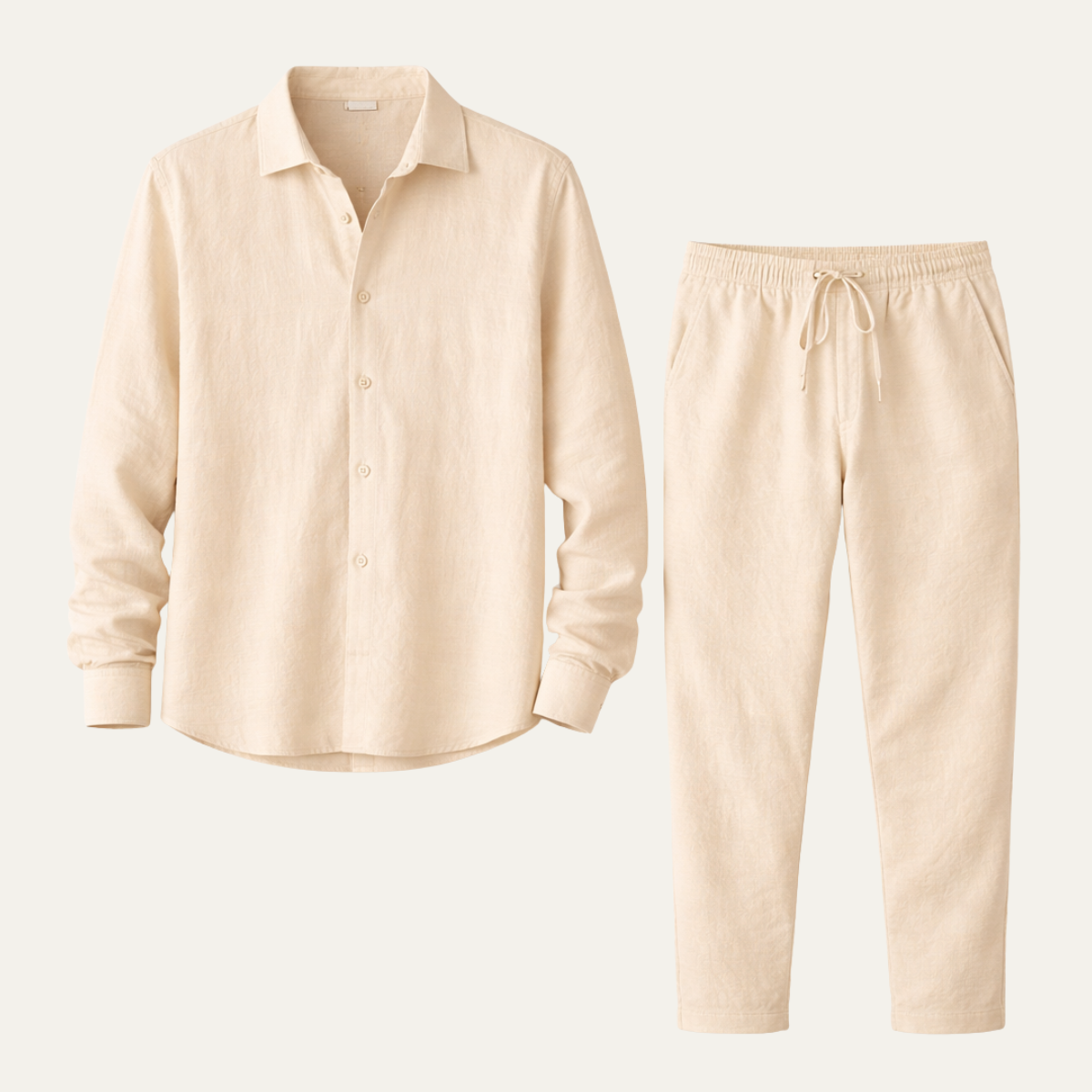 Men's Linen Summer Set Shirt Pants