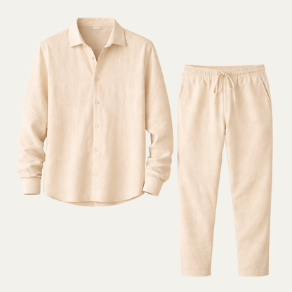 Men's Linen Summer Set Shirt Pants
