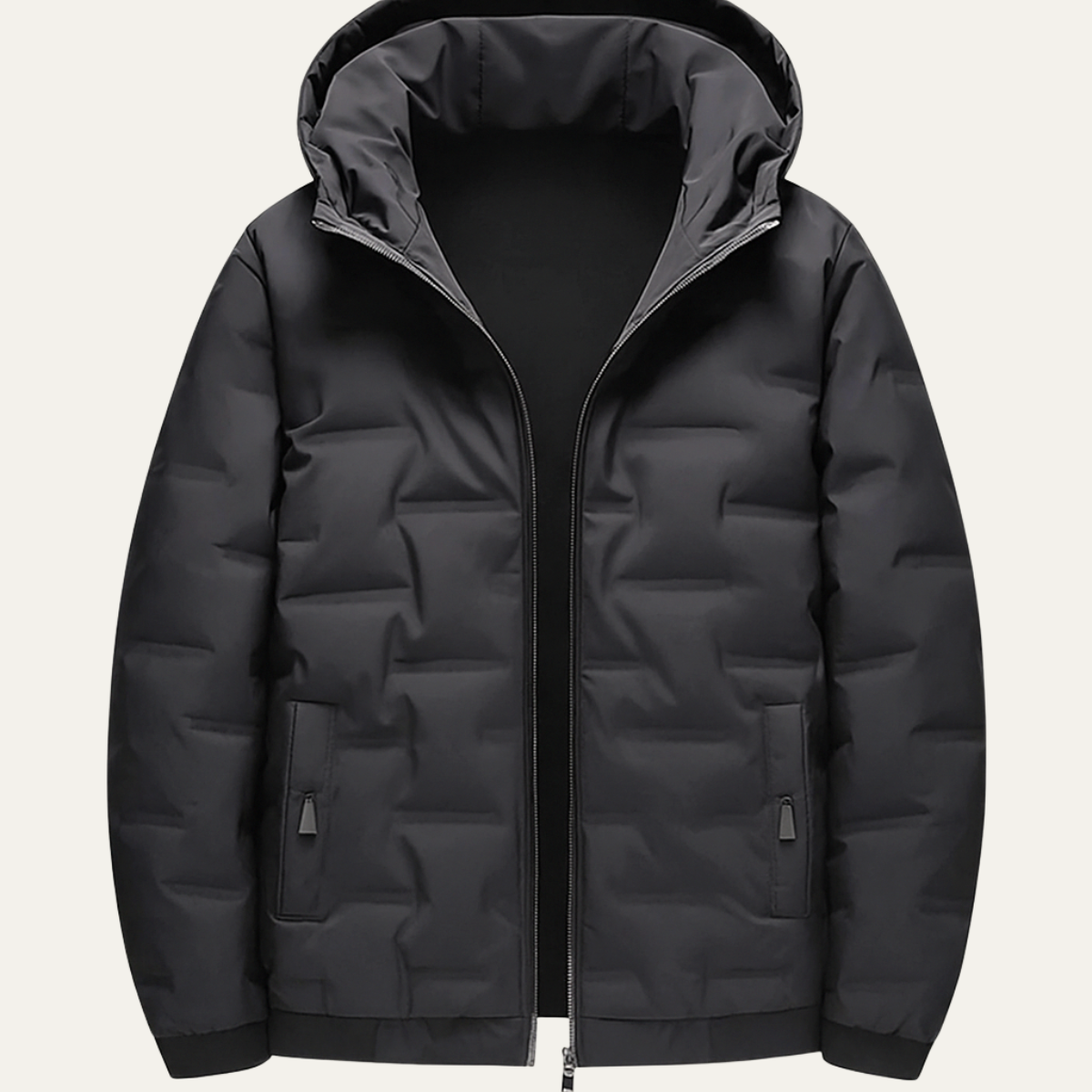 Men's Insulated Ski Jacket Waterproof Black - Vonnera
