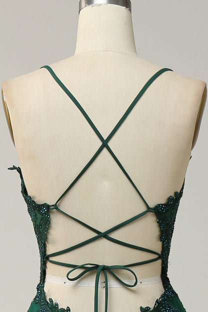 Women's A-Line Ball Gown Spaghetti Straps Lace Detail