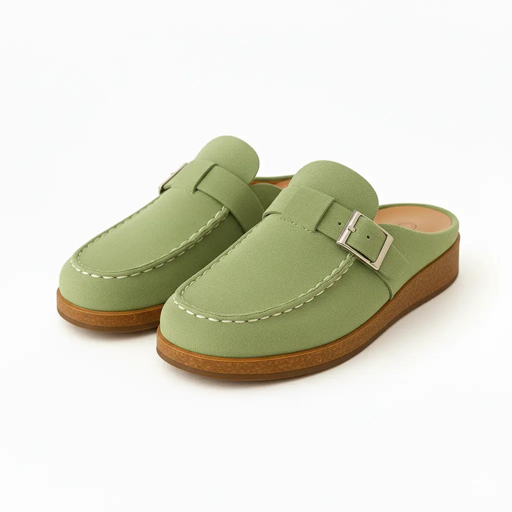Mules for Women – Comfortable Wide Fit, Modern Suede Design Caliboot