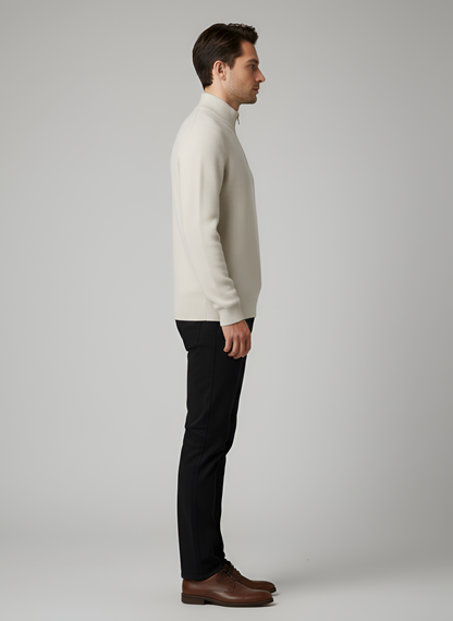 Men's Knit Sweater Half Zip Pullover Navy