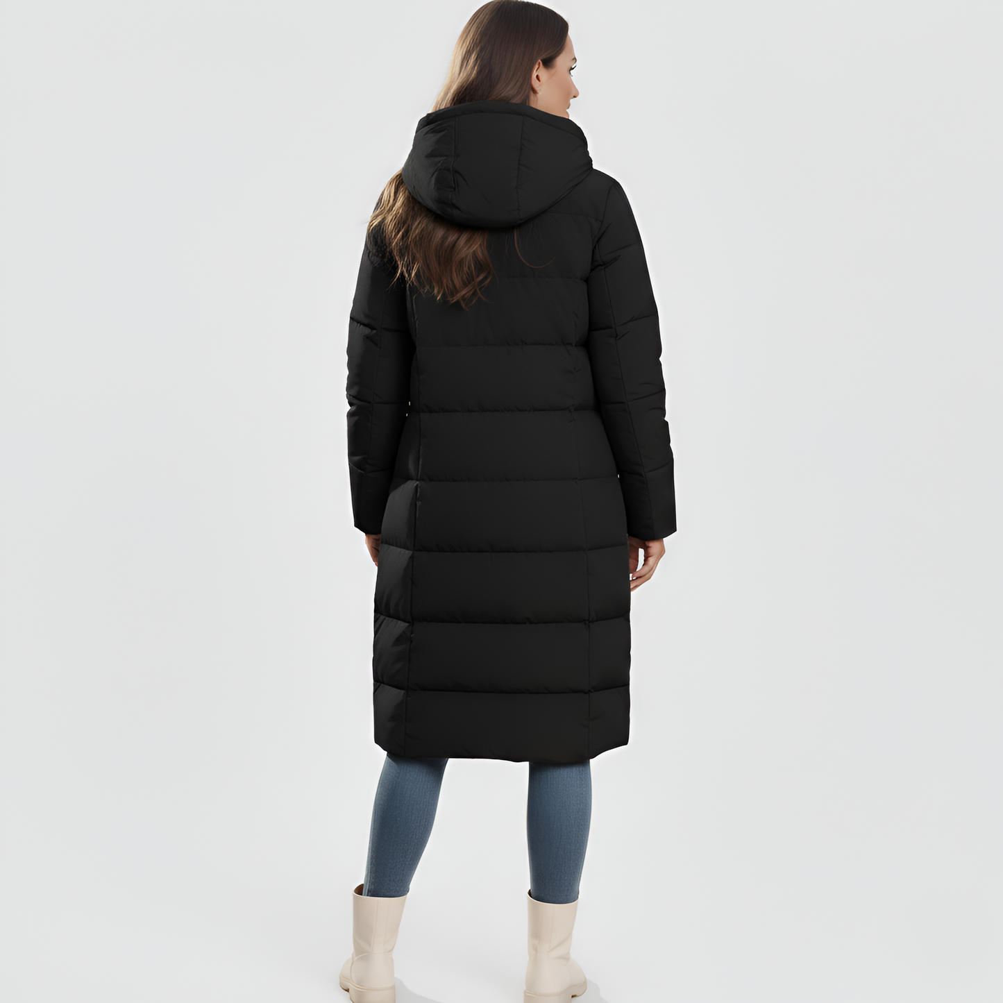Women's Insulated Puffer Coat Hooded Quilted Winter Jacket
