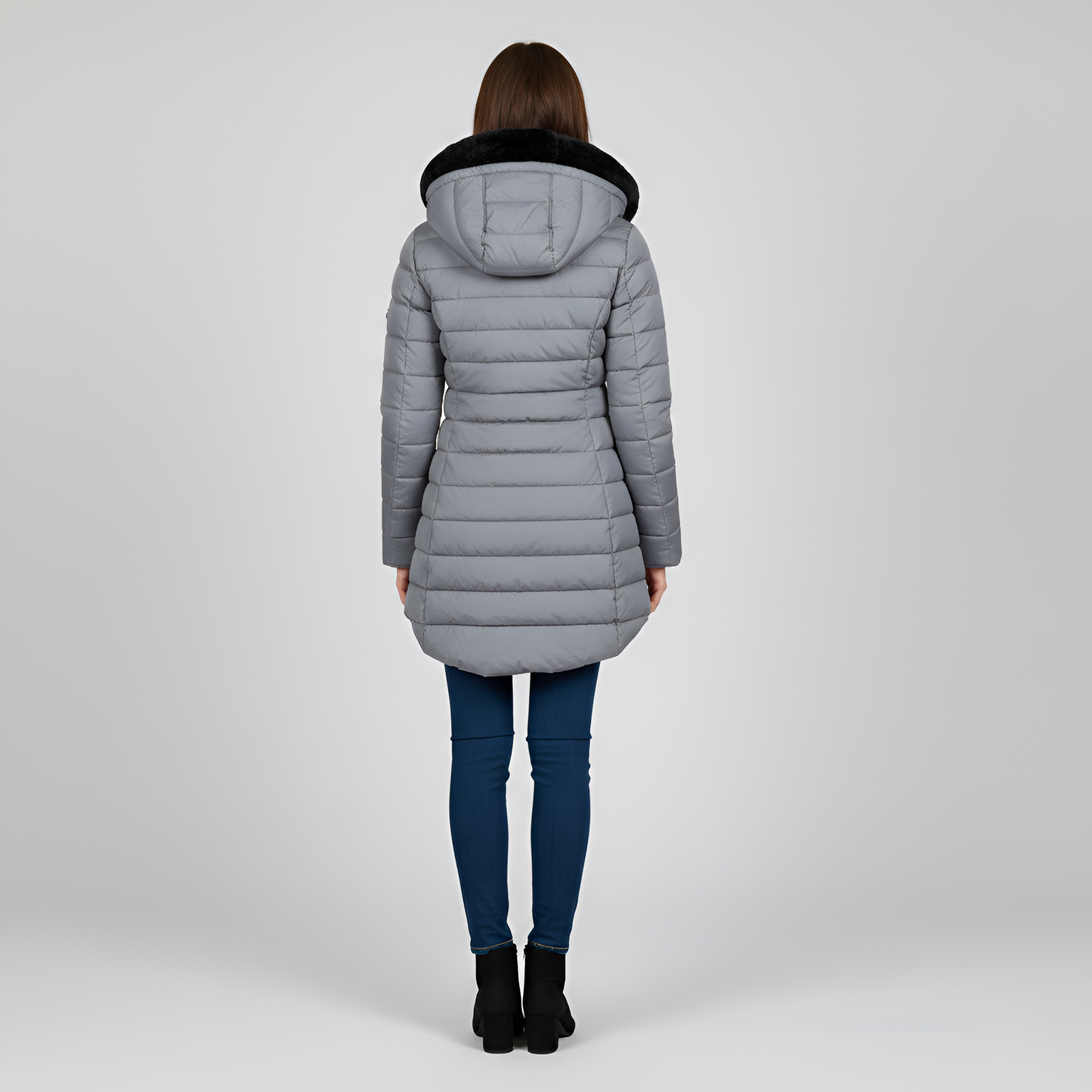Women's Insulated Quilted Coat Hooded Padded Parka Jacket