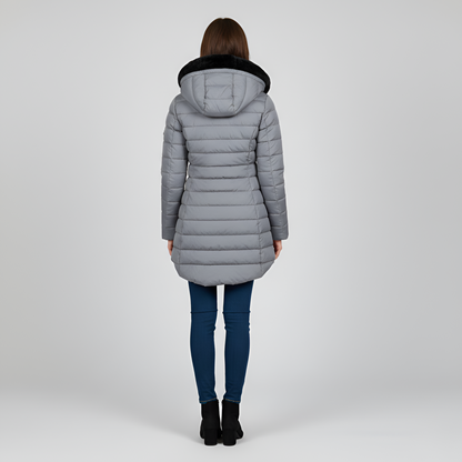 Women's Insulated Quilted Coat Hooded Padded Parka Jacket