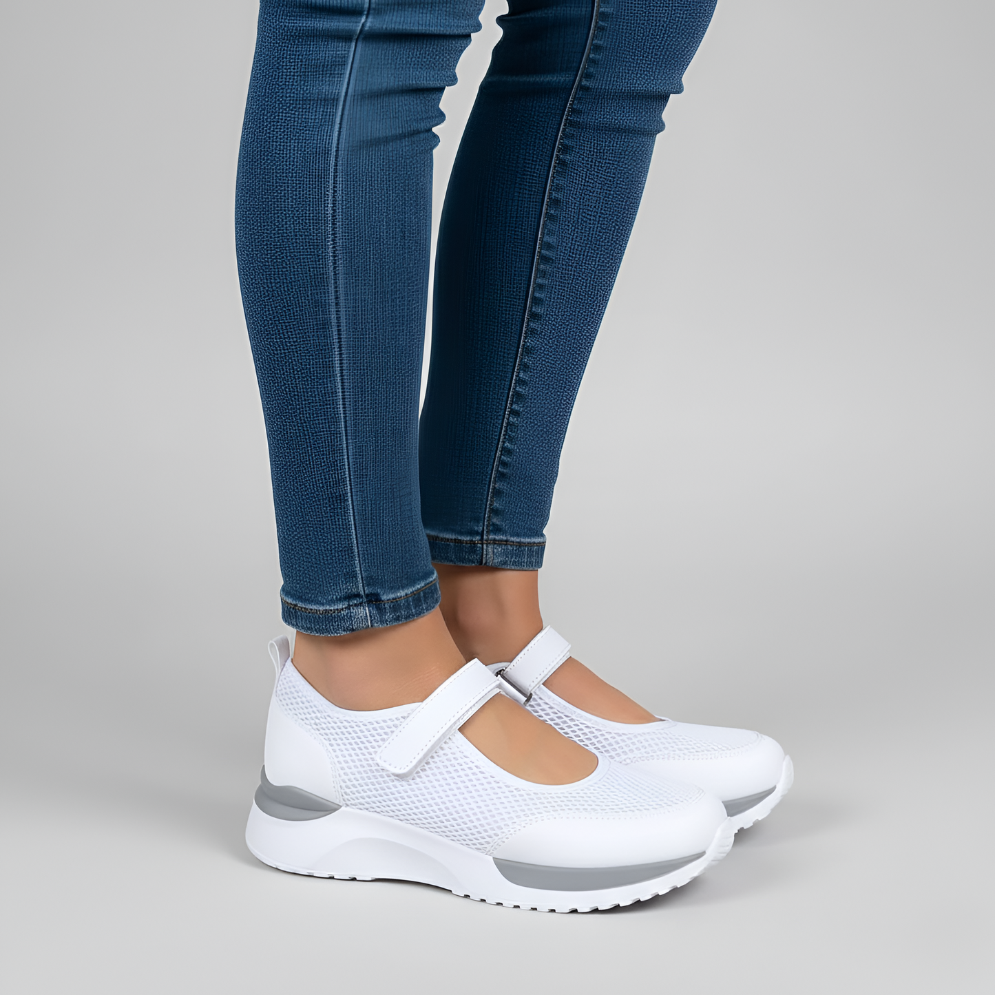 Women's Lightweight Breathable Sneakers Mesh Mary Jane Casual Shoes