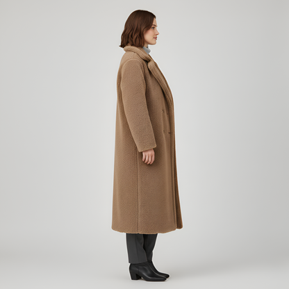 Women's Double Breasted Plush Teddy Coat