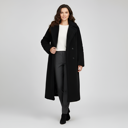 Women's Double Breasted Plush Teddy Coat