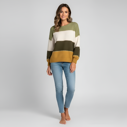 Women's Cotton Blend Sweater Pullover Long Sleeves