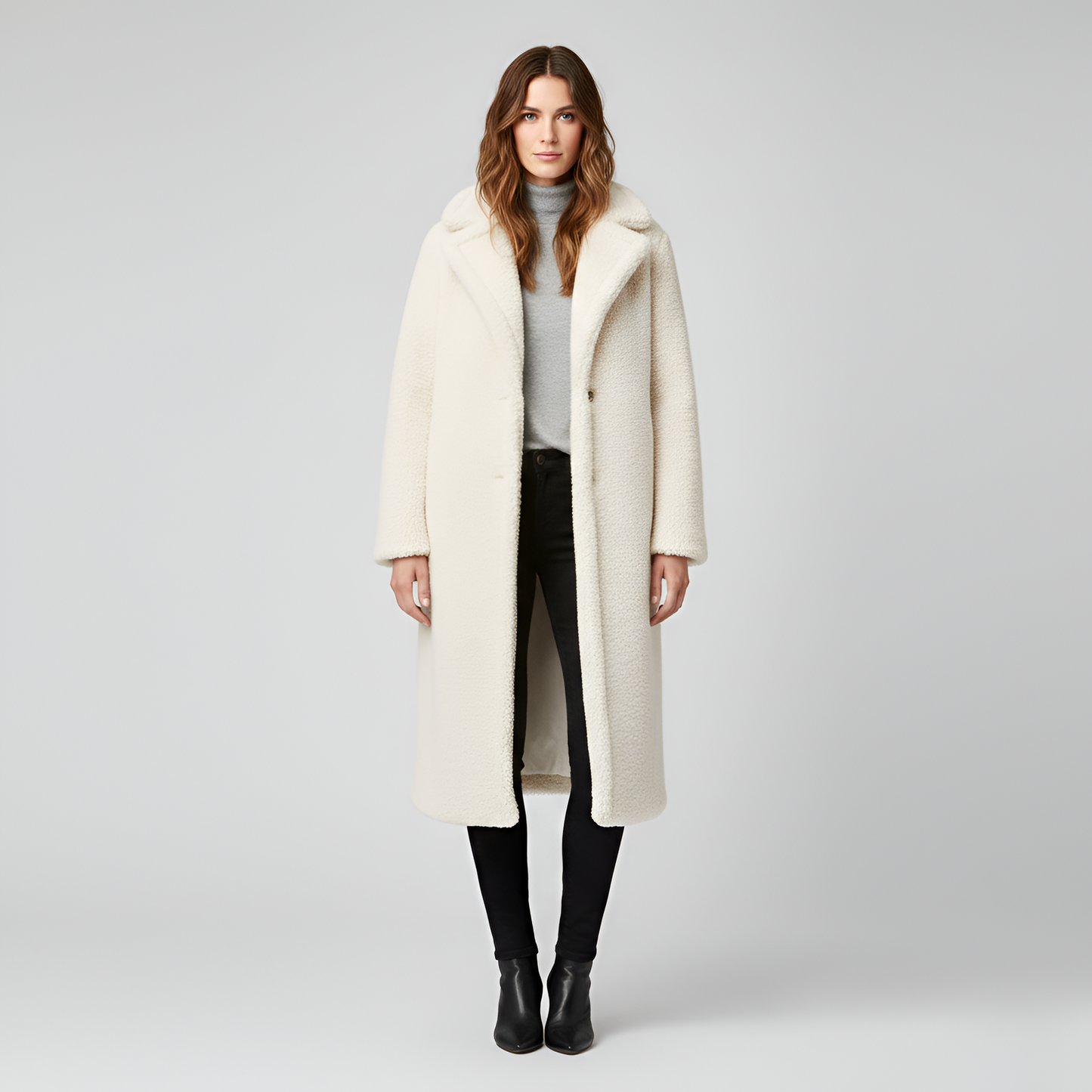 Women's Double Breasted Plush Teddy Coat
