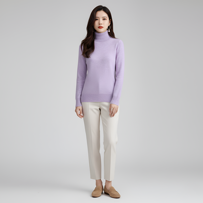Women's Slim Fit Turtleneck Sweater Long Sleeve Pullover - Vonnera