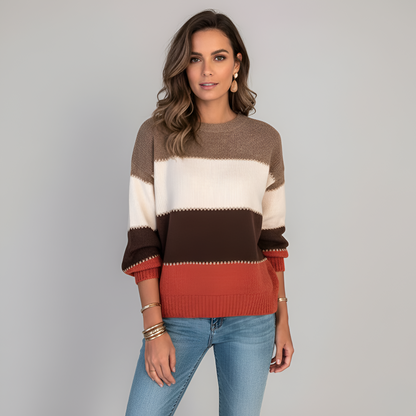 Women's Cotton Blend Sweater Pullover Long Sleeves
