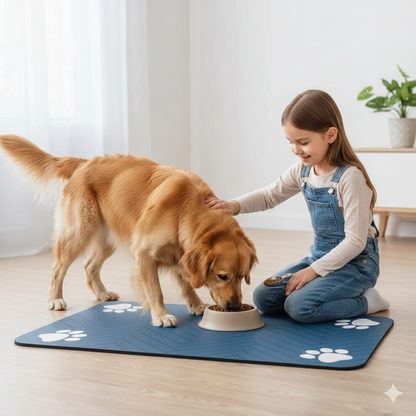 Pet Feeding Mat Absorbent Placemat For Food And Water Bowls
