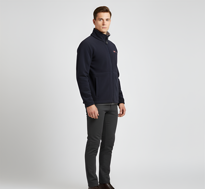 Men's Full Zip Fleece Jacket Outdoor Casual