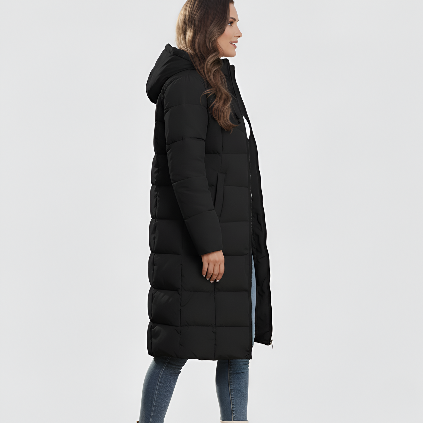 Women's Insulated Puffer Coat Hooded Quilted Winter Jacket