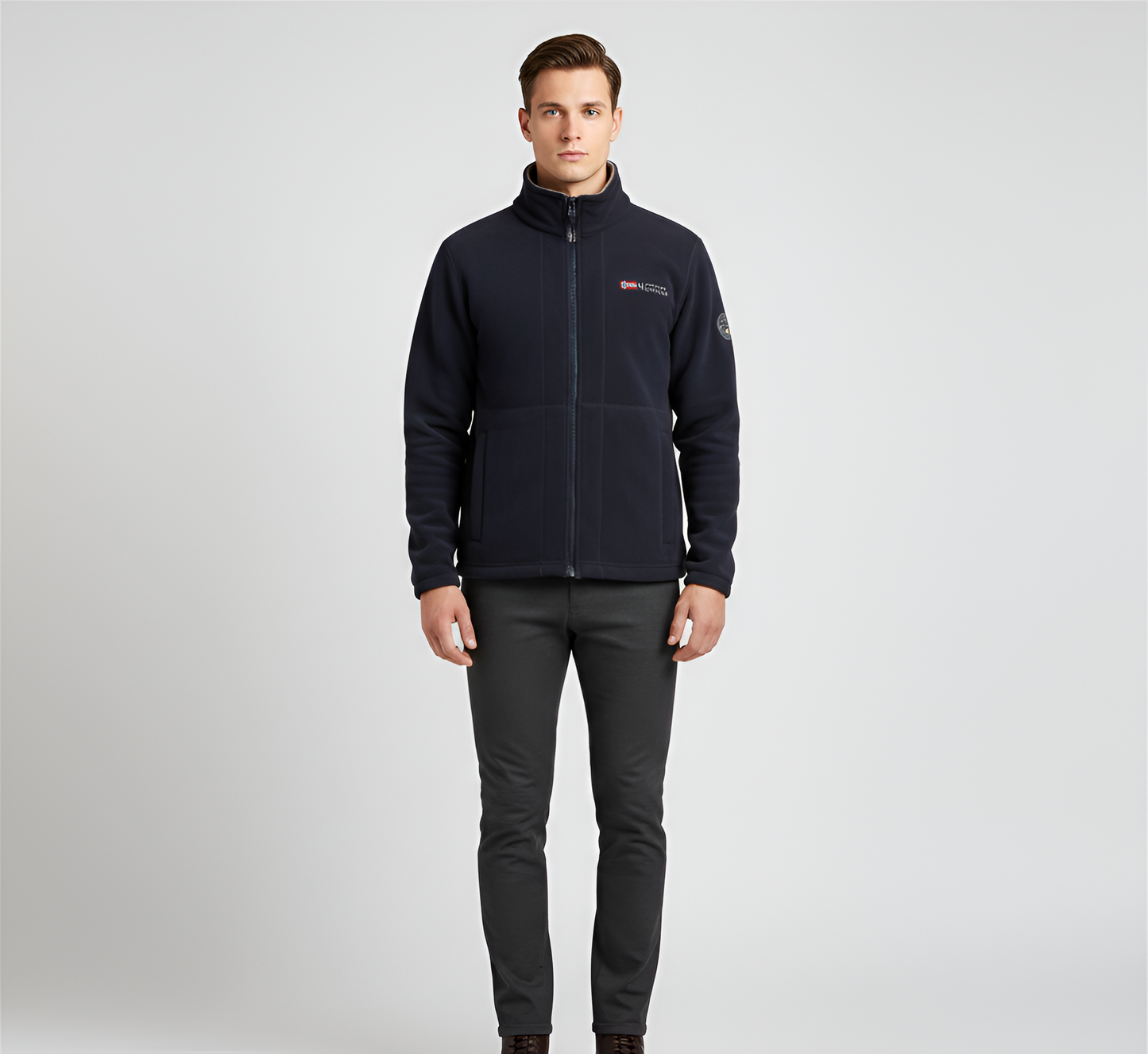 Men's Full Zip Fleece Jacket Outdoor Casual - Vonnera