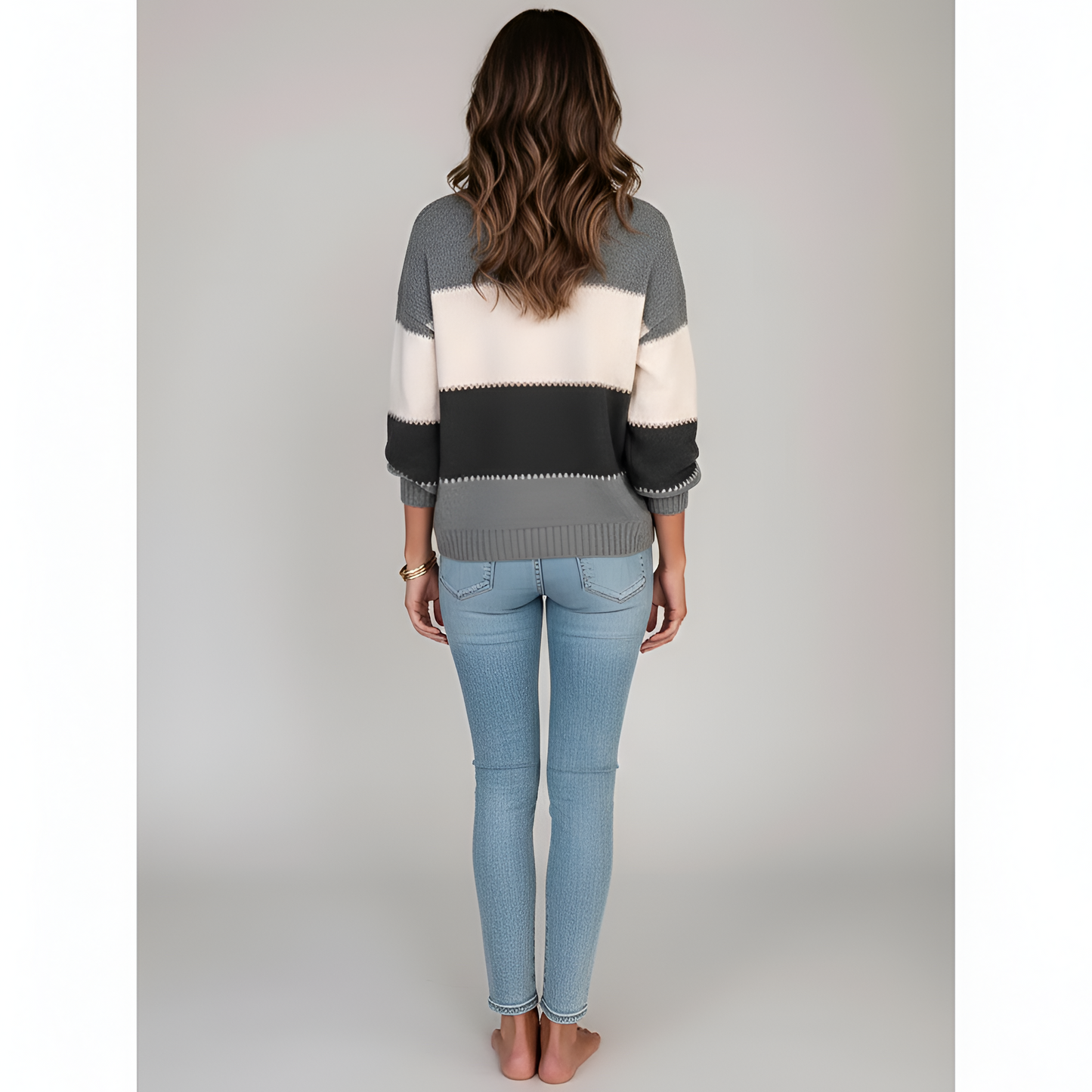 Women's Cotton Blend Sweater Pullover Long Sleeves
