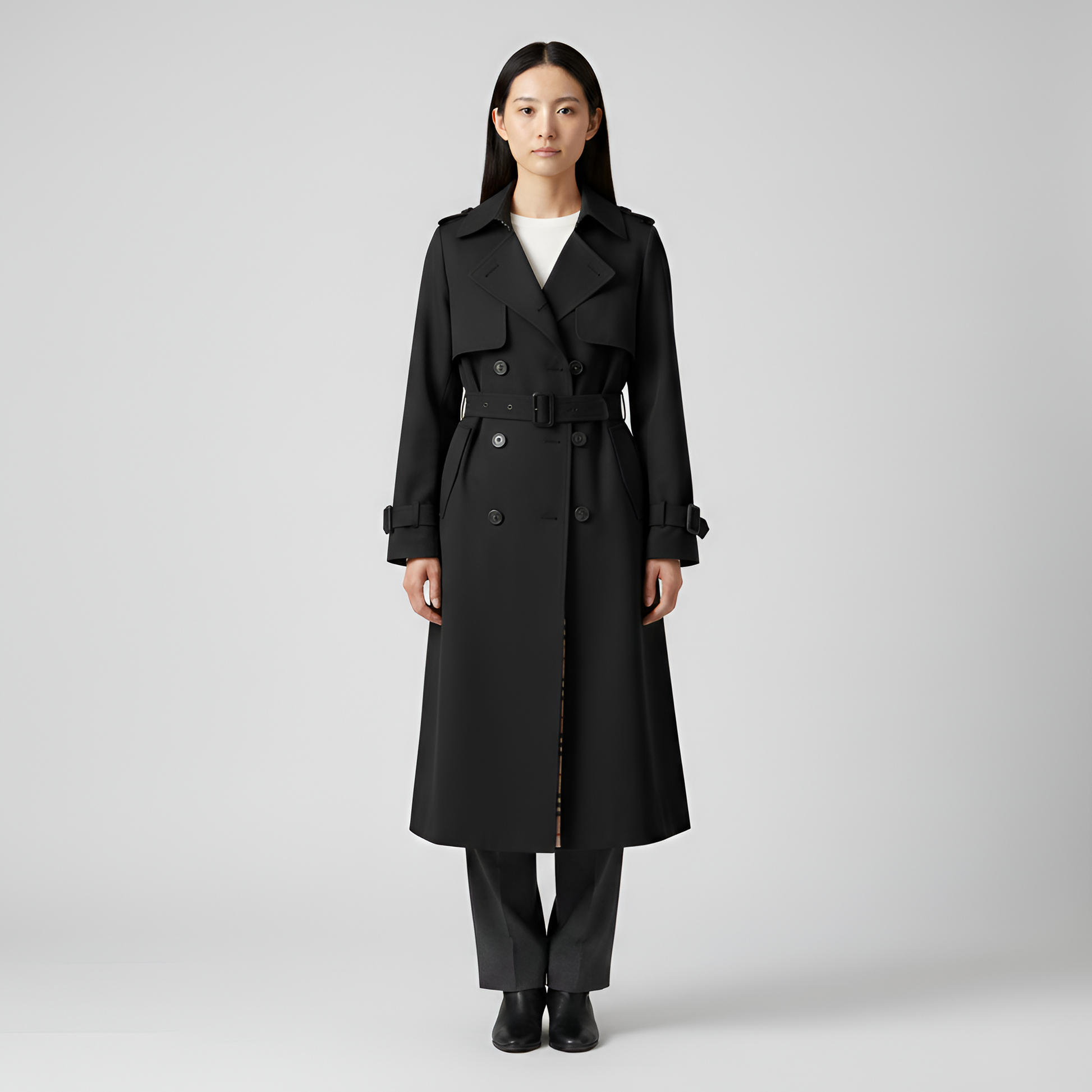 Women's Double Breasted Cotton Trench Coat - Vonnera