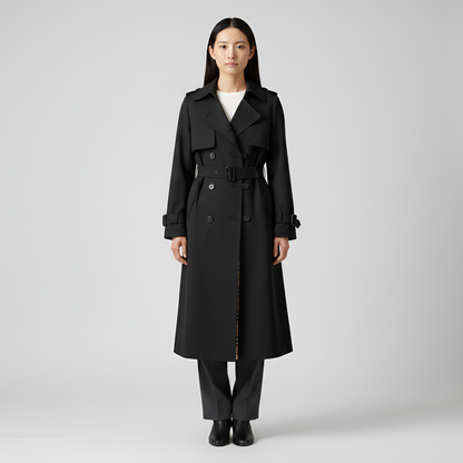 Women's Double Breasted Cotton Trench Coat - Vonnera