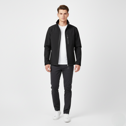 Men's Softshell Water-Resistant Jacket Black - Vonnera